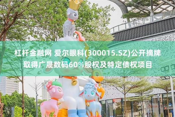 杠杆金融网 爱尔眼科(300015.SZ)公开摘牌取得广晟数码60%股权及特定债权项目